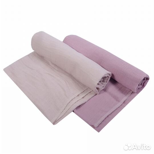 Комплект из 2-х пеленок Bambola 120х75 см муслин