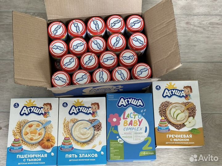 Агуша, овощниые пюре , каши