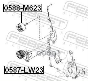 Ролик натяжной (mazda 3 BK 2003-2008) febest 05