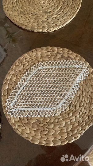 Дорожка скатерть вязаная плюс салфетка