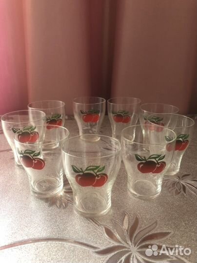 Стопки с яблочками 9 шт