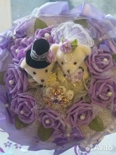 Красивый свадебный букет ручной работы