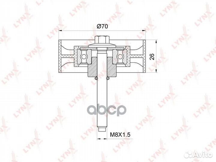 Ролик обводной приводного ремня 0,339 PB7220 LY