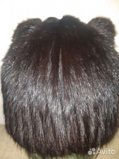 Шапка вязаная норковая для девочки