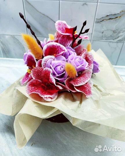 Букет цветов из мыла