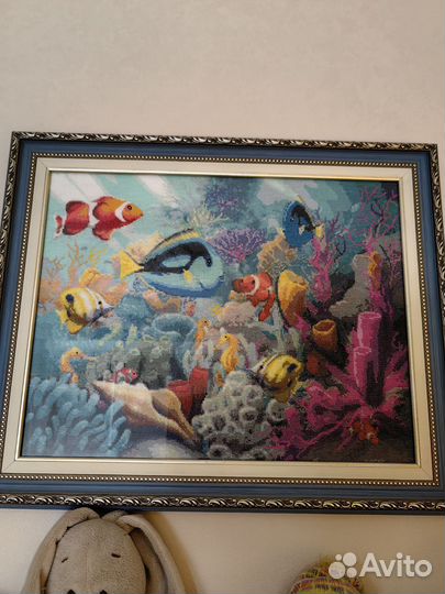 Картина вышитая крестом ручная работа