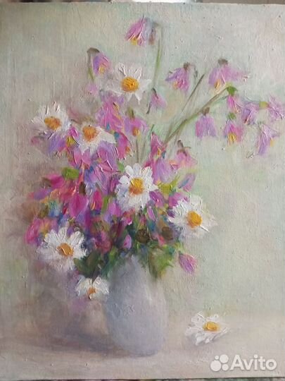 Картина маслом Полевые цветы