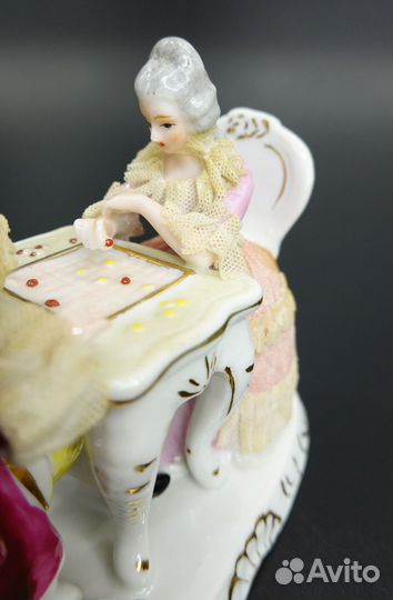 Статуэтка игра шашки дама кавалер фарфор Германия