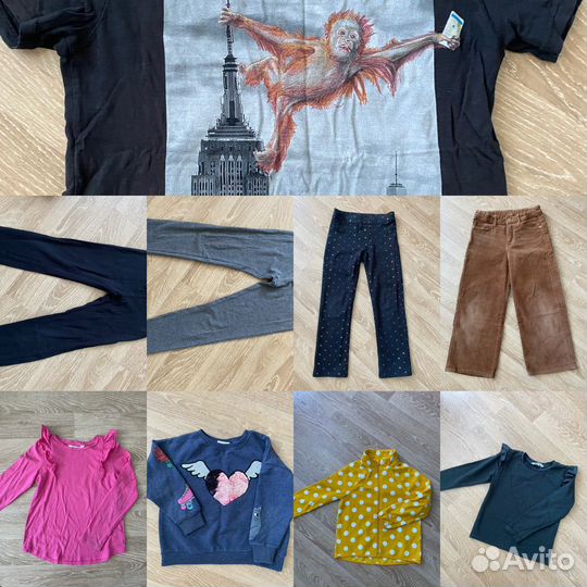 10 вещей zara H&M на девочку 122-128