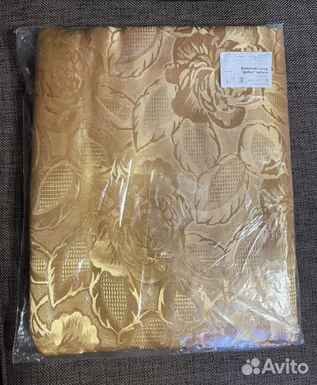 Шторы золото