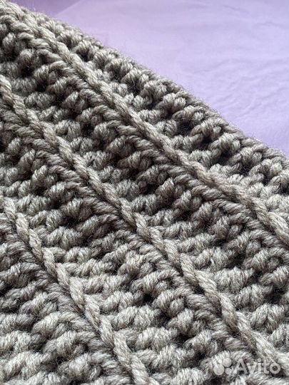 Шапка крупной вязки ручная работа