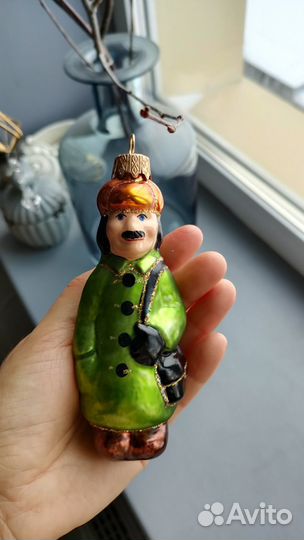 Ёлочная игрушка Почтальон Печкин стекло