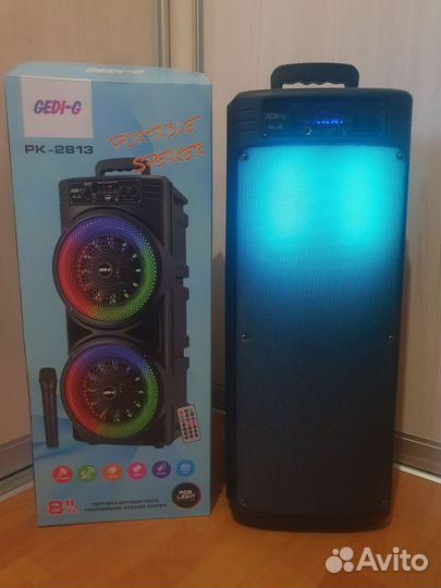 Блютуз колонка большая с караоке новая