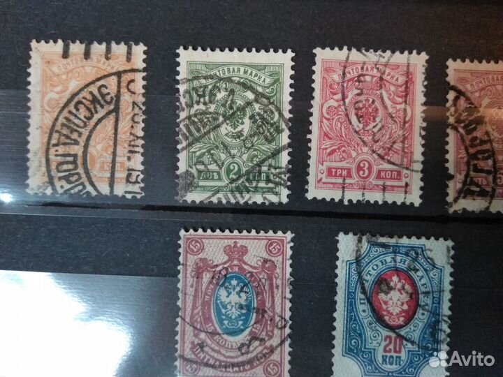 Марки - 17 и 18 выпуск Российской империи