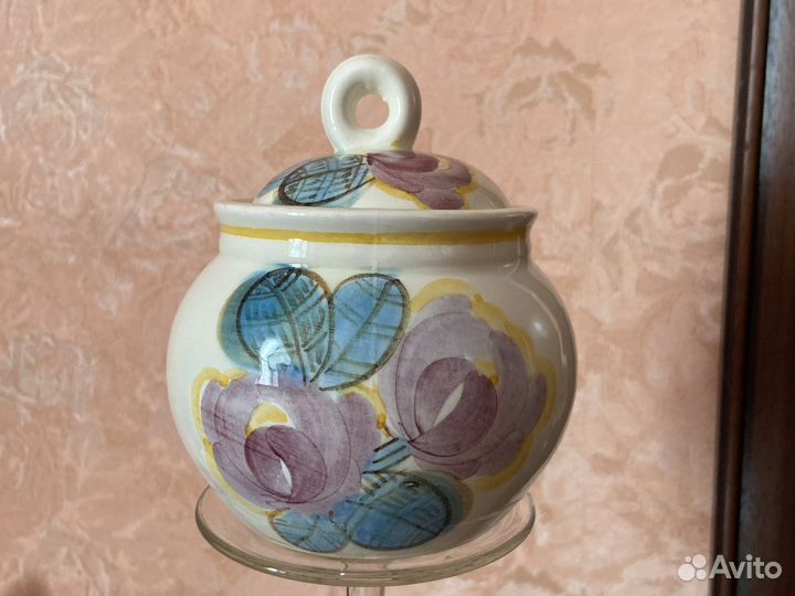 Сахарница фаянс зик Конаково СССР