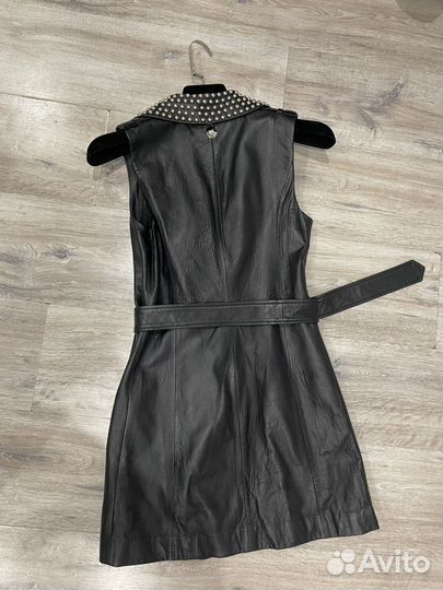 Кожаное платье philipp plein