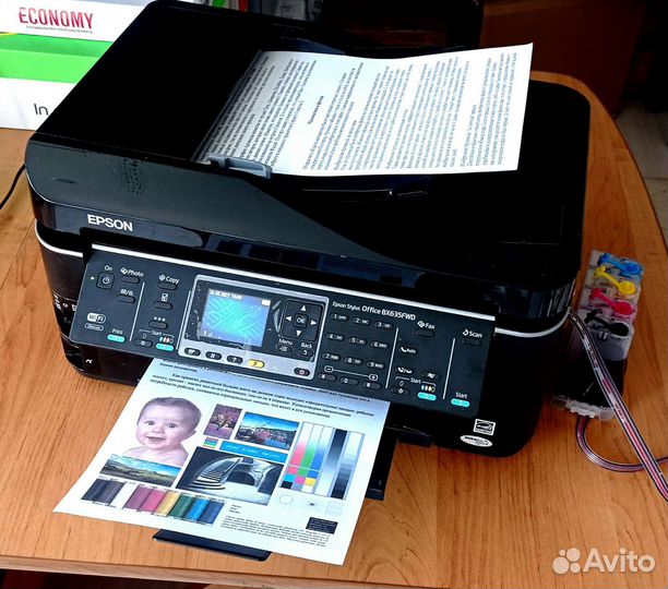 Цветное мфу Epson BX635 с снпч и WiFi