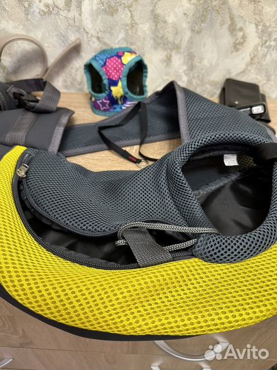 Слинг переноска для собак и шлейка