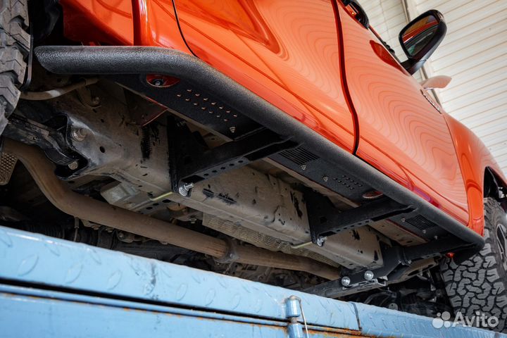 Пороги силовые BMS alfa для Тойота Хайлюкс Рево