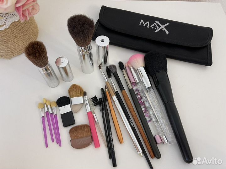 Кисти для макияжа пакетом/ Чехол для кистей