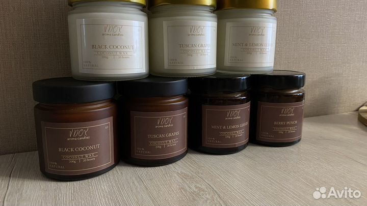 Свечи из кокосового воска