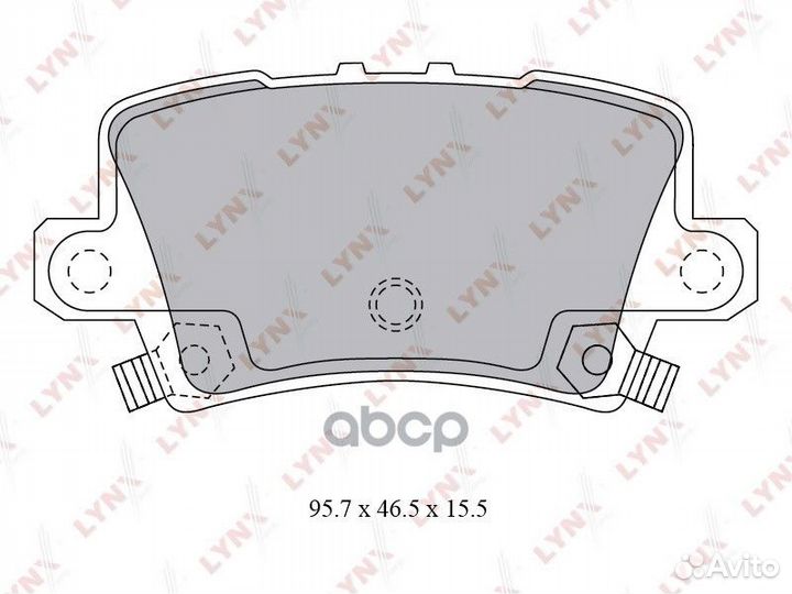 Колодки тормозные дисковые задние BD-3432 lynxauto