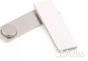 Магнитное крепление для бейджей 45х13(металл)