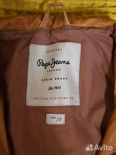 Куртка для девочки Pepe Jeans натуральная кожа