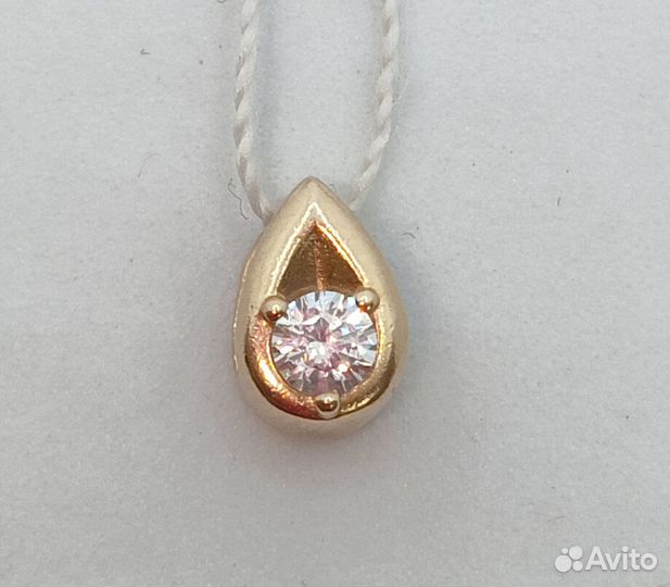 Золотая подвеска с фианитом (5380)