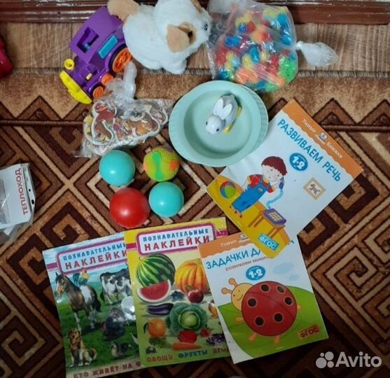 Пакет вещей и игрушек