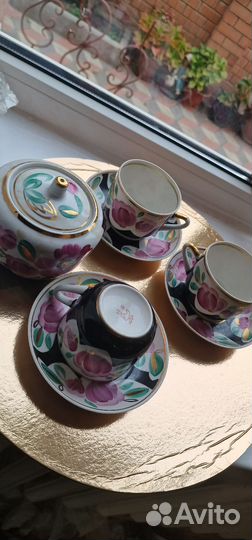 Чайный сервиз Вербилки дфз 1с Черное крытье 70