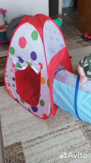 Палатка с туннелем и сухим бассейном (без шариков)