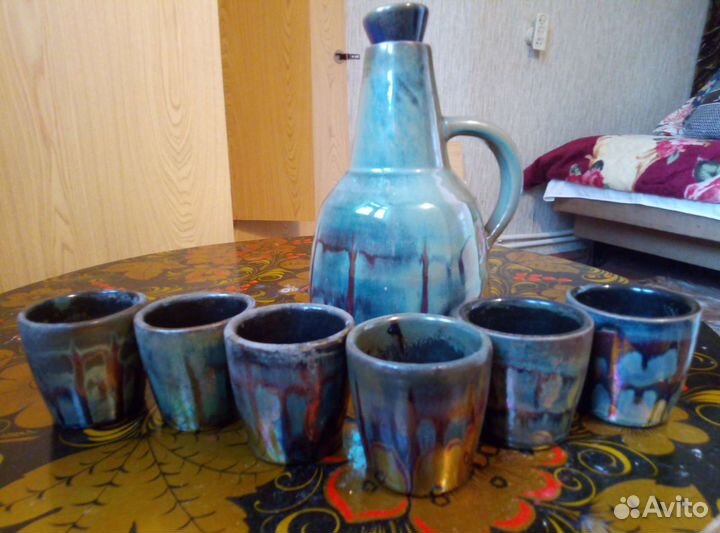 Графин и рюмочки (керамика)