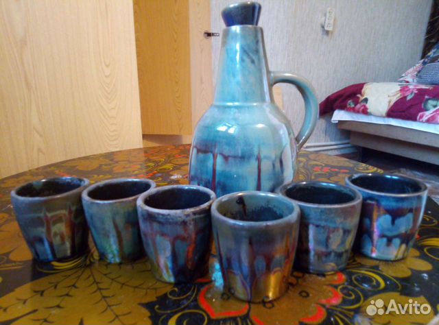 Графин и рюмочки (керамика)