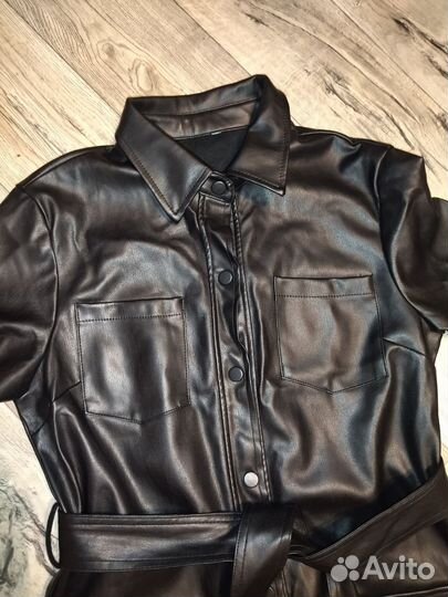 Платье пиджак, экокожа