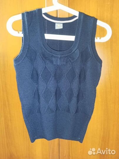 Жилетка школьная синяя