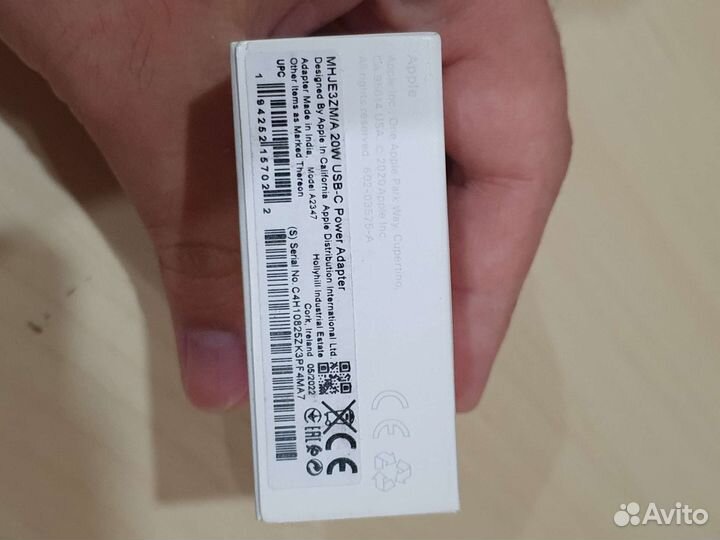 Оригинальный блок питания Apple adapter 20W