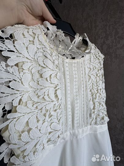 Платье короткое белое