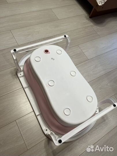 Ванночка для новорожденных складная с термометром