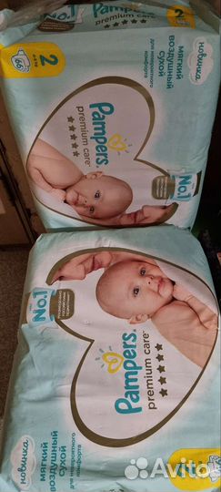 Подгузники pampers premium care 2