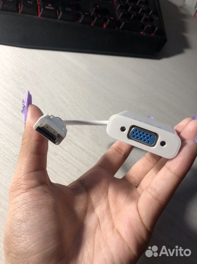 Кабель-адаптер hdmi - VGA белый
