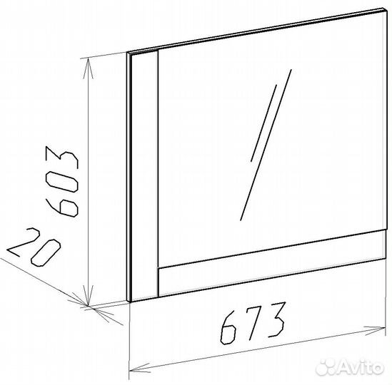 Зеркало Амели 7 навесное