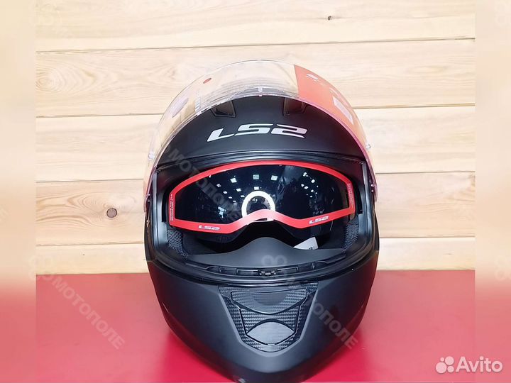 LS2 Мотошлем FF320 stream EVO Solid черный матовый