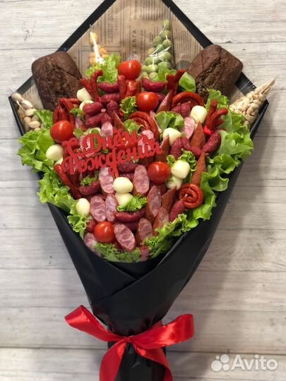 Съедобные букеты мясной букет подарок для мужчин
