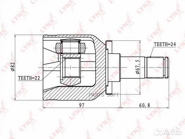 Lynxauto CI4601 шрус LADA 2108-09/99/2110-12 1.1-1