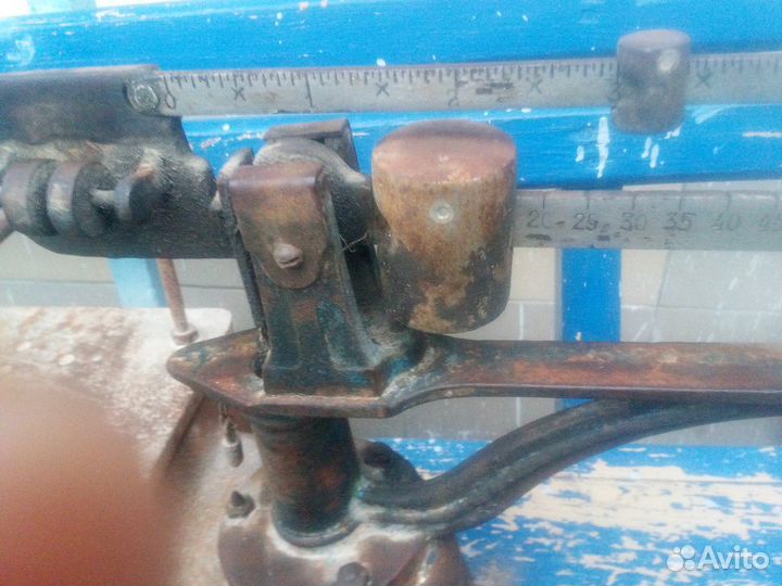 Весы напольные 1938г чугун литье до 55 кг клеймо