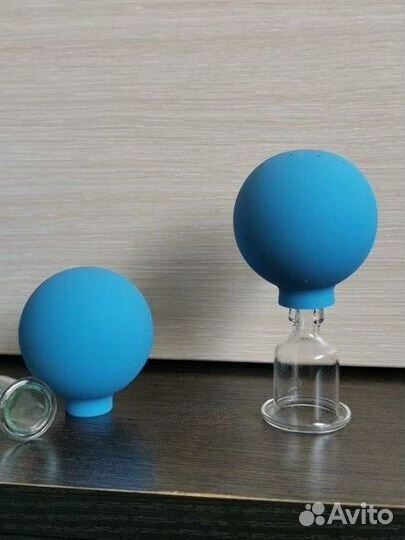 Вакуумные банки для лица, 4шт, Альпина пласт