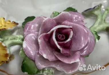 Корзиночка фарфоровая винтажная/Со сколами