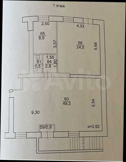 88 кв.м. проспект Ленина, 37 свободного назначения