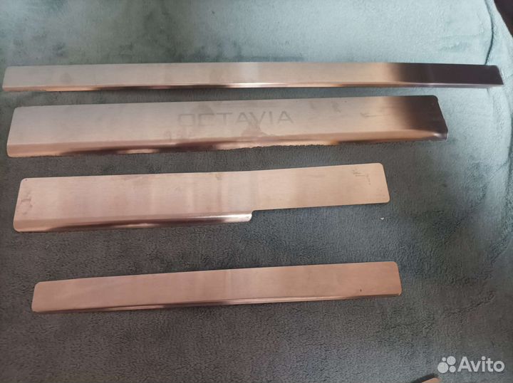 Накладки на пороги skoda octavia a7